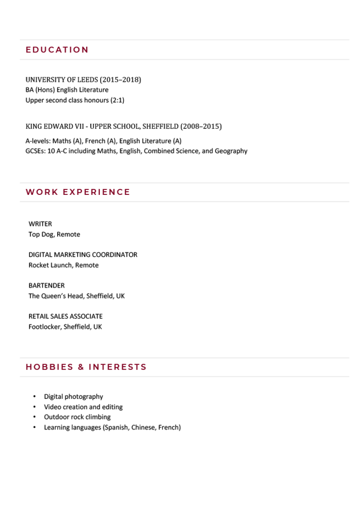 Skills Based CV Template Examples Writing Guide