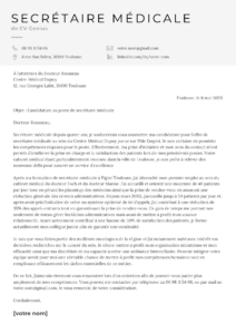 Lettre De Motivation Secr Taire M Dicale Exemple