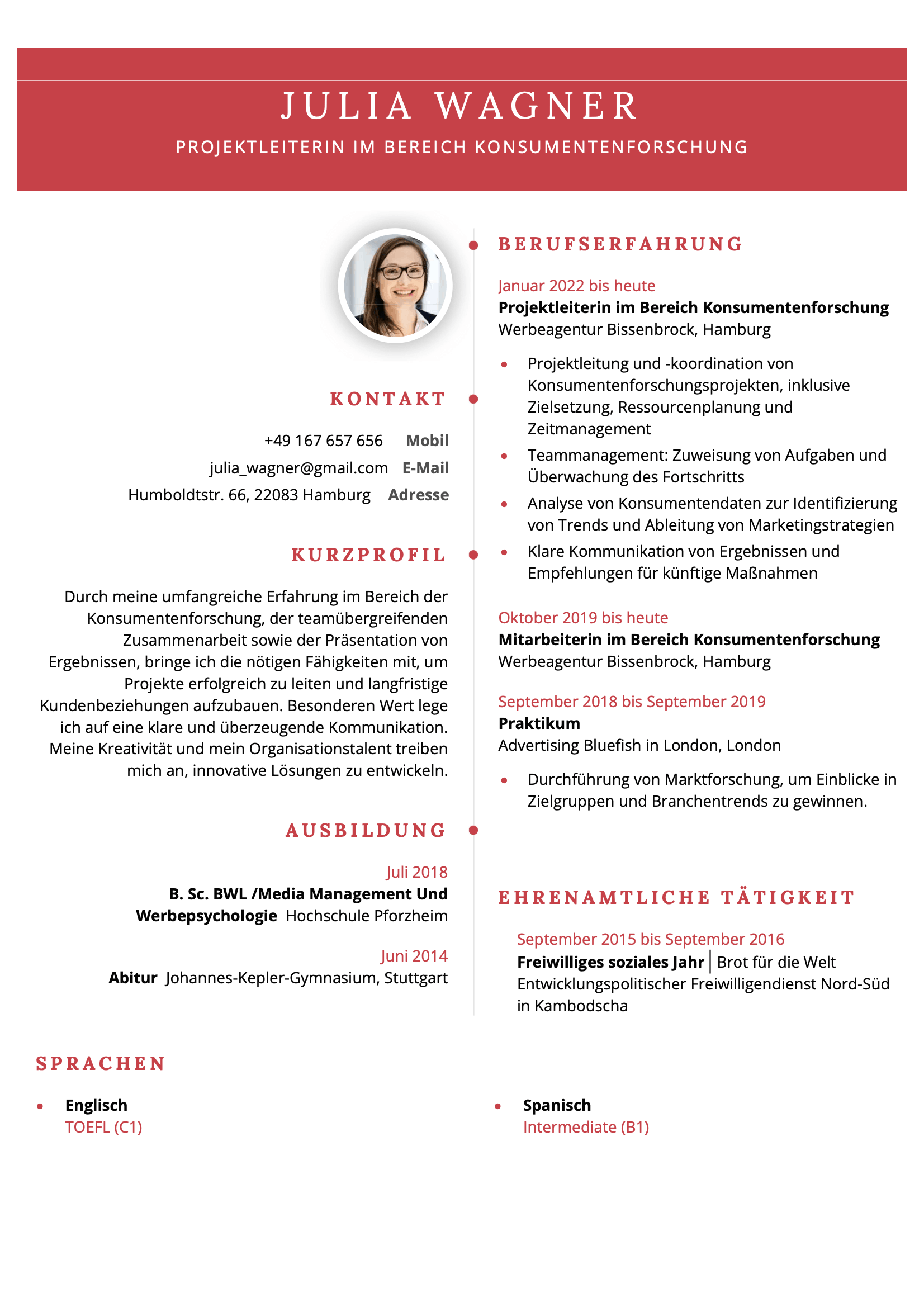 Advanced CV template