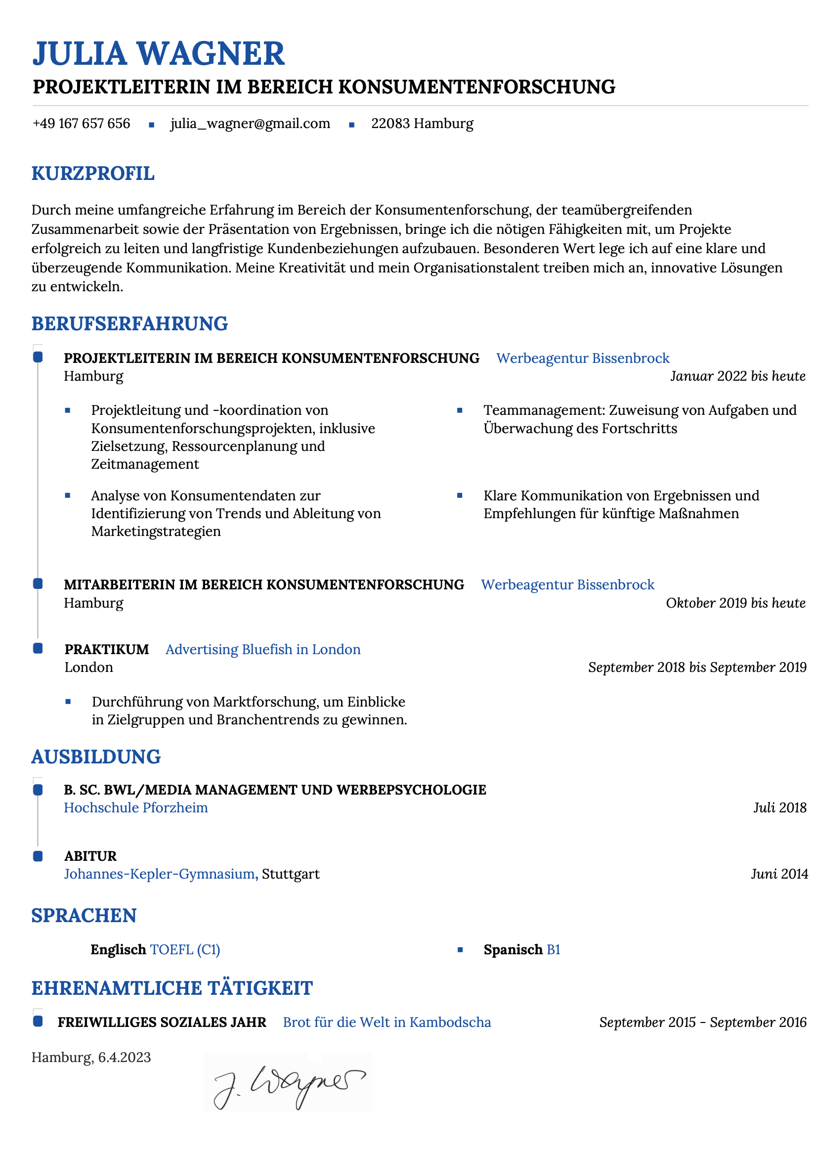 Advanced CV template