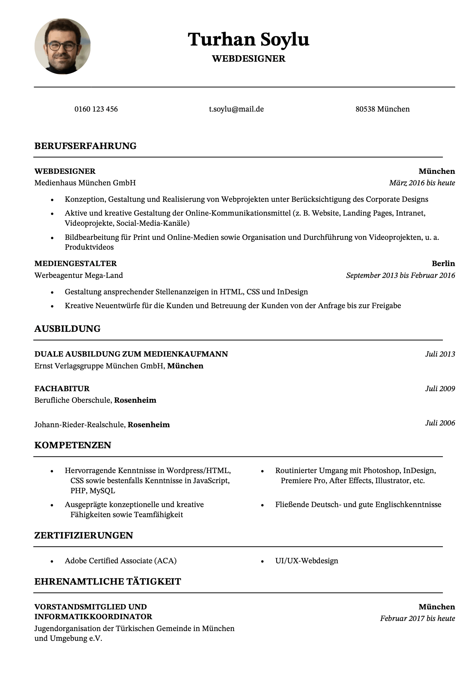 Majestic CV template