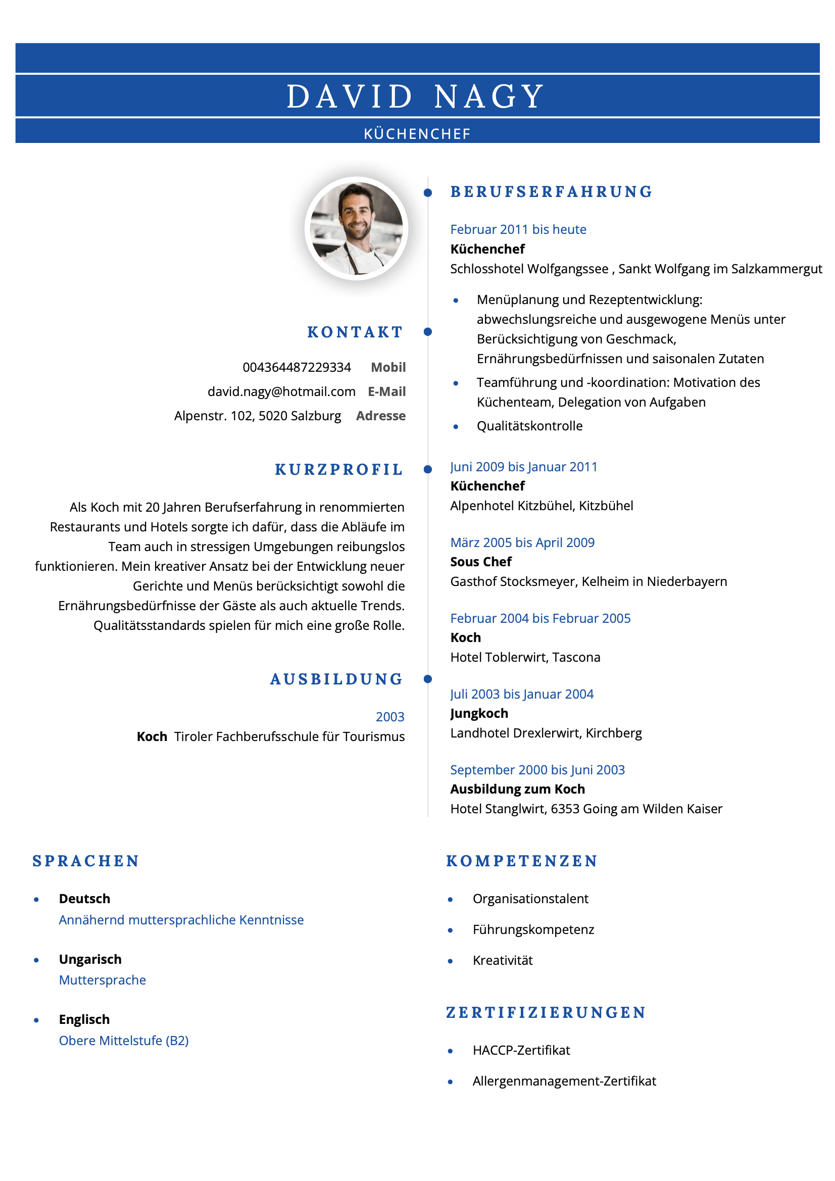 Classic CV template