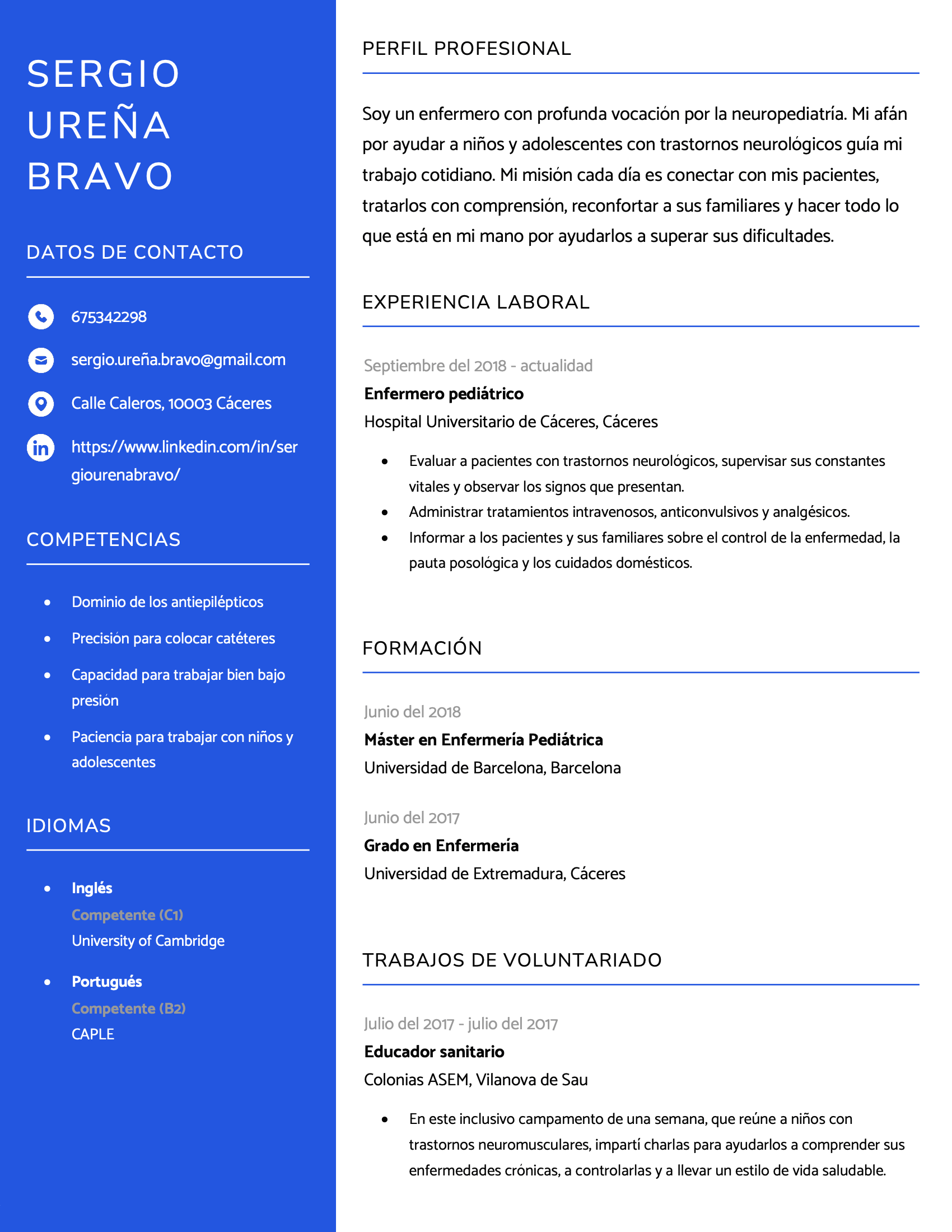 Corporate CV template