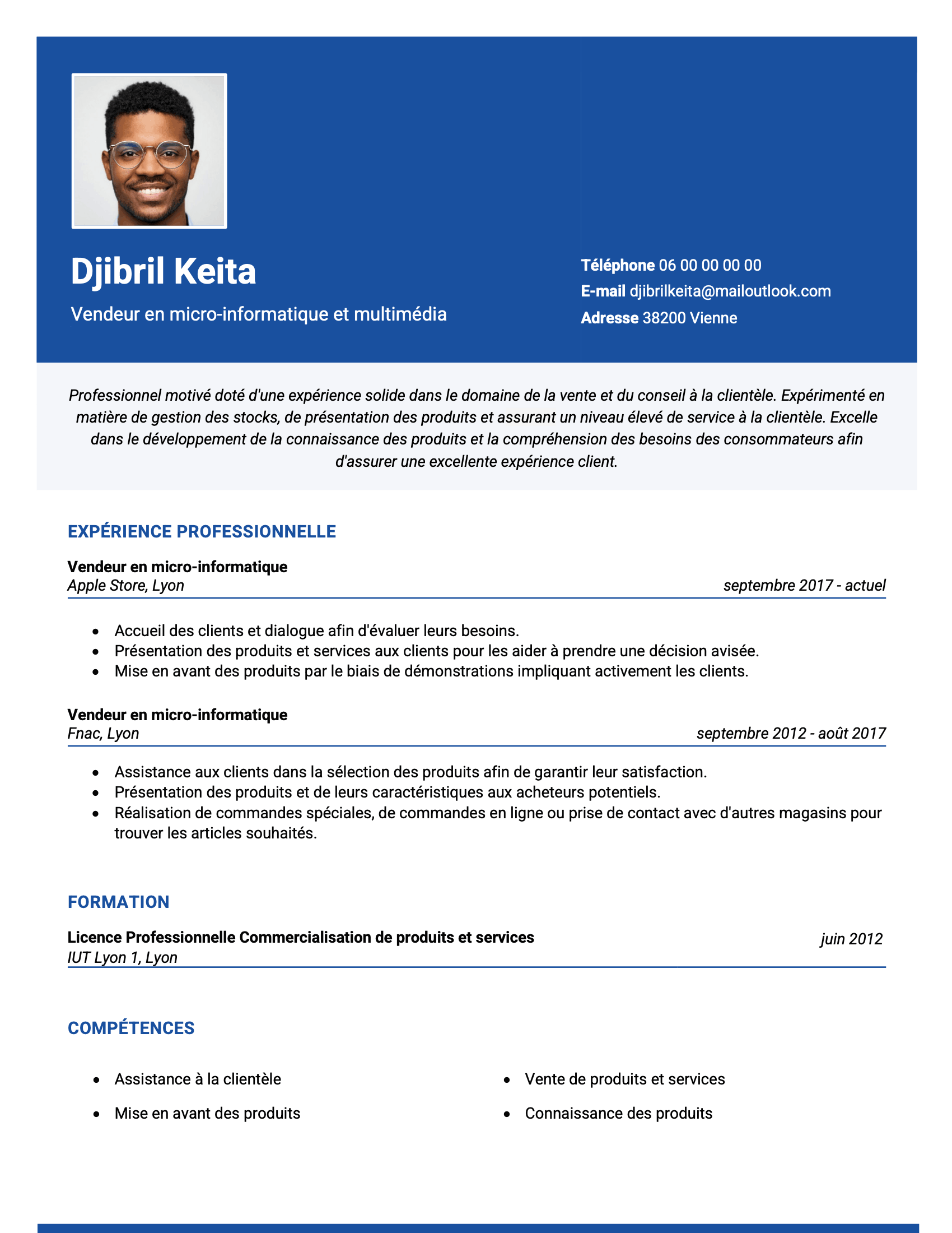Advanced CV template