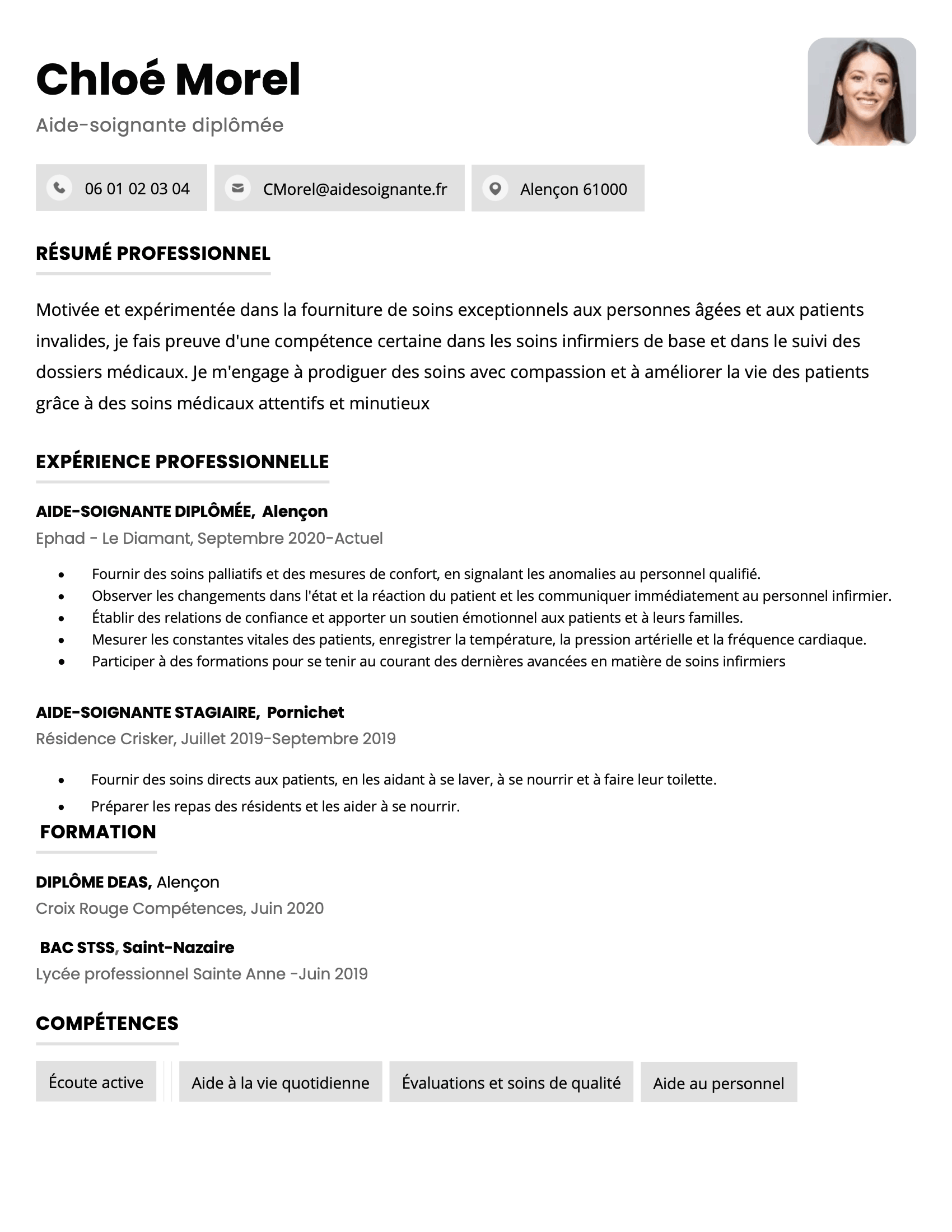 Corporate CV template