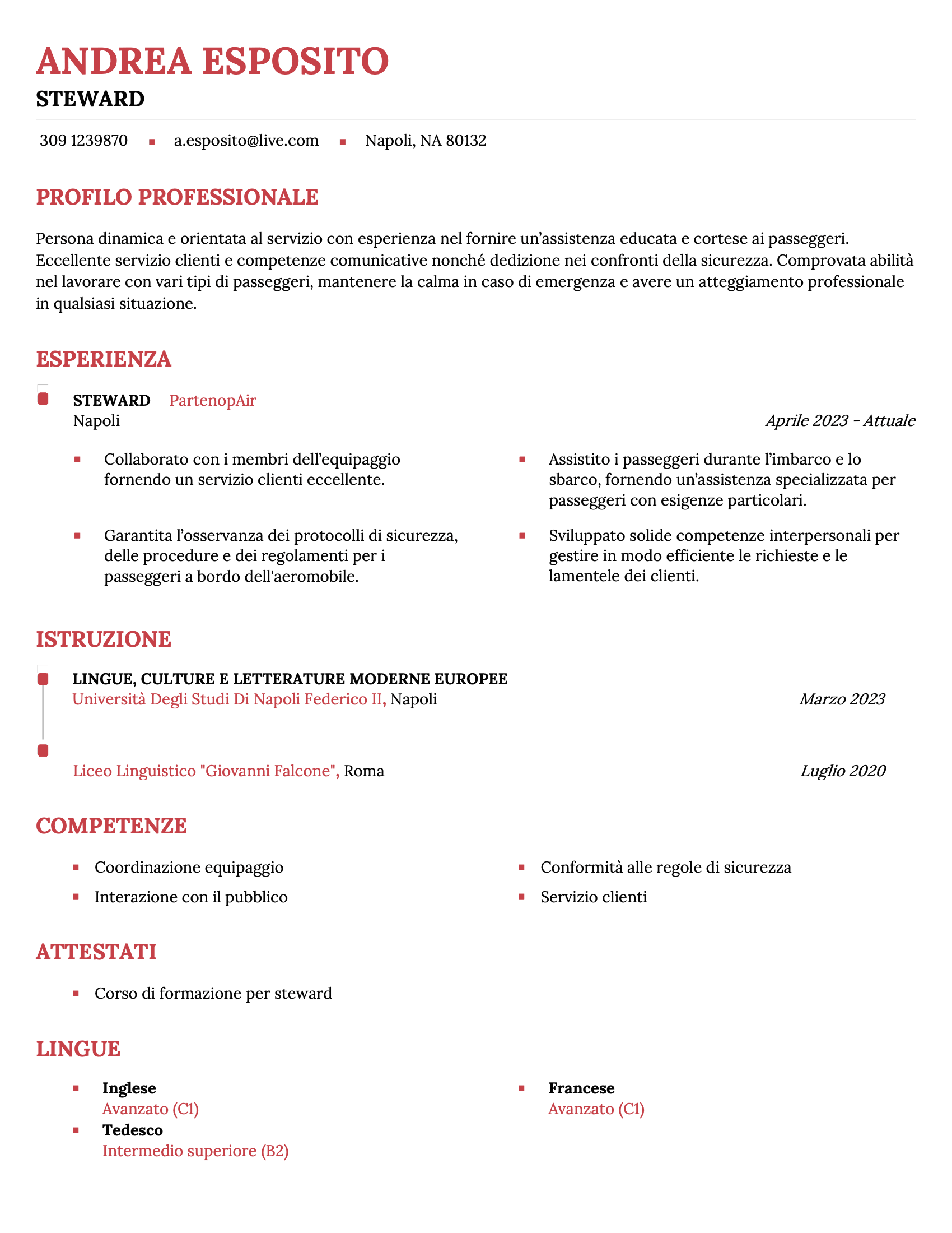 Advanced CV template