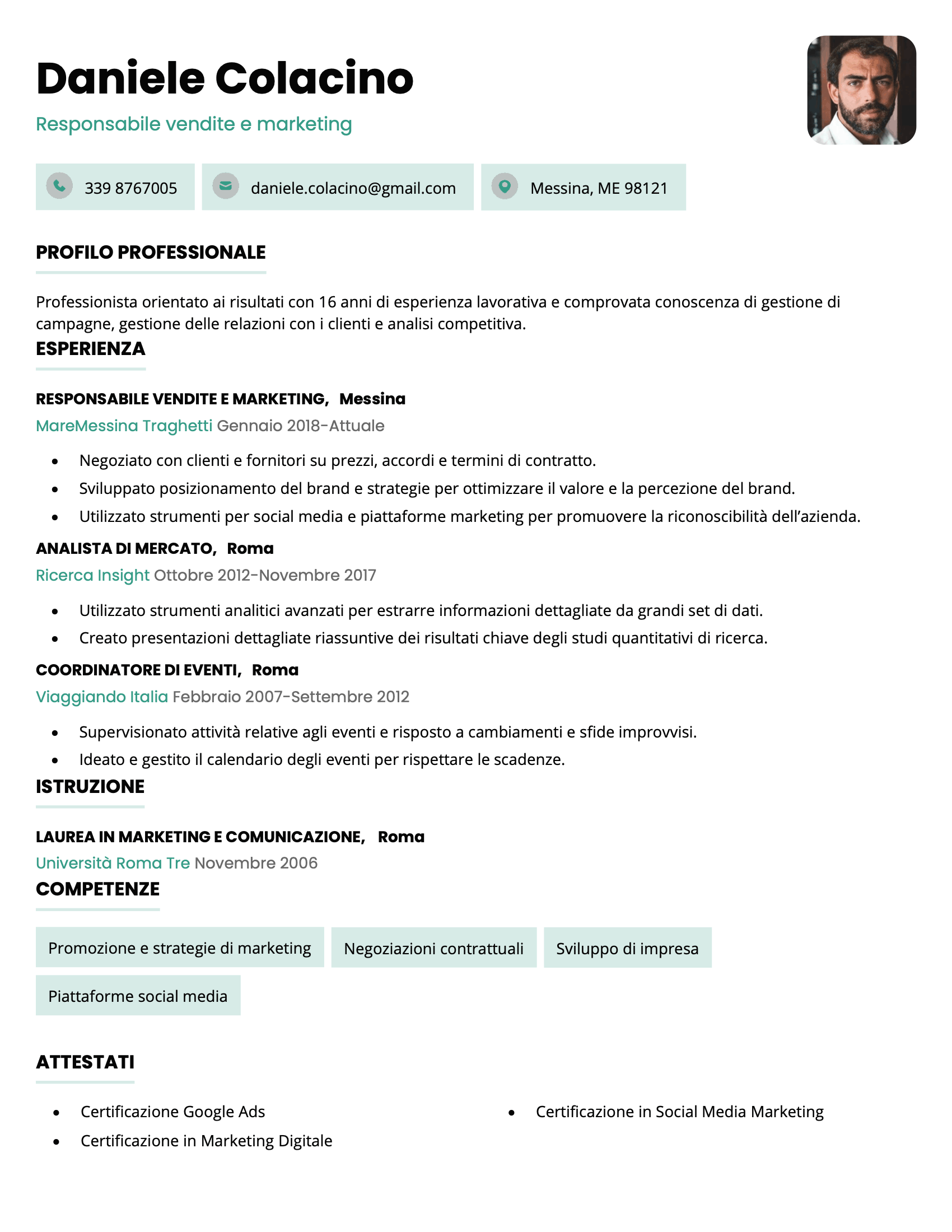 Classic CV template
