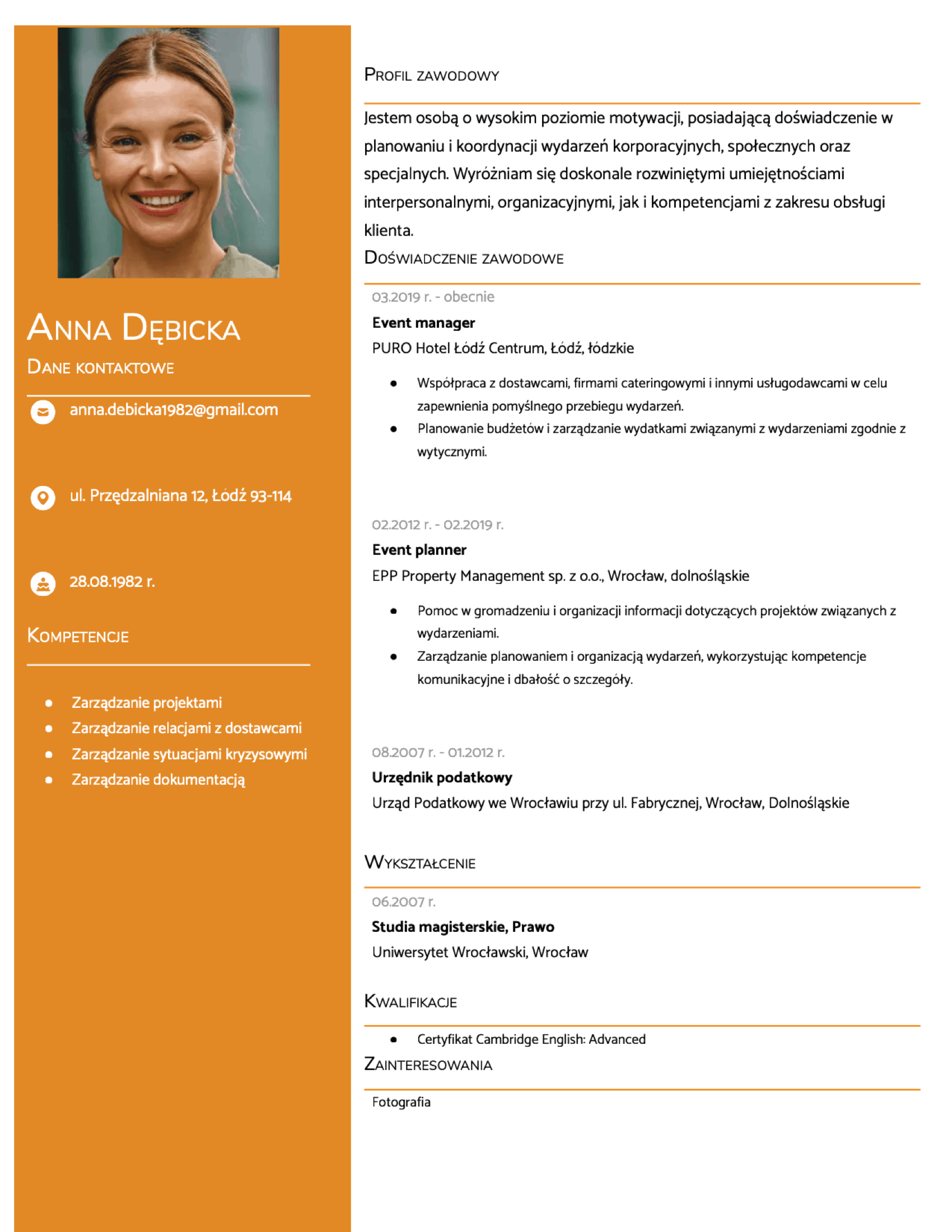 Classic CV template