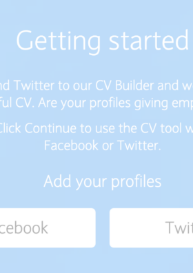Barclays' CV builder offers you the opportunity to use information from your social networks to build a CV.