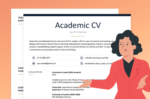 Academic Cv Template, Examples, And How To Write