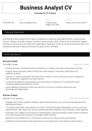 Business Analyst CV Example Template Writing Guide