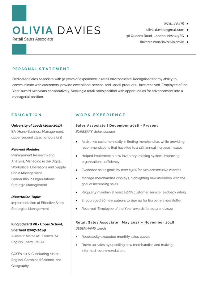 The Perfect CV Structure (With Examples and Tips)