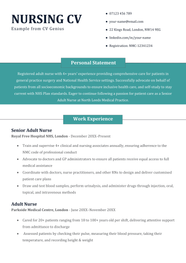 Nursing CV Examples UK Template Free Download 