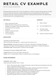 Retail CV Example Template For Sales Assistants CV Genius