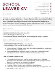 CV Examples For Students Writing Guide With Template CV Genius