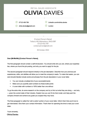 The Wessex cover letter template