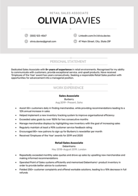 Black version of the Wessex CV template