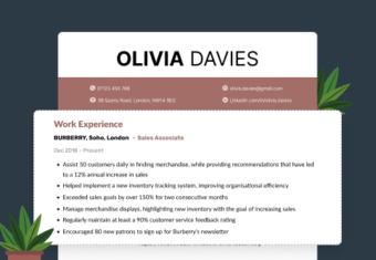 Work experience on a CV placeholder featured image.