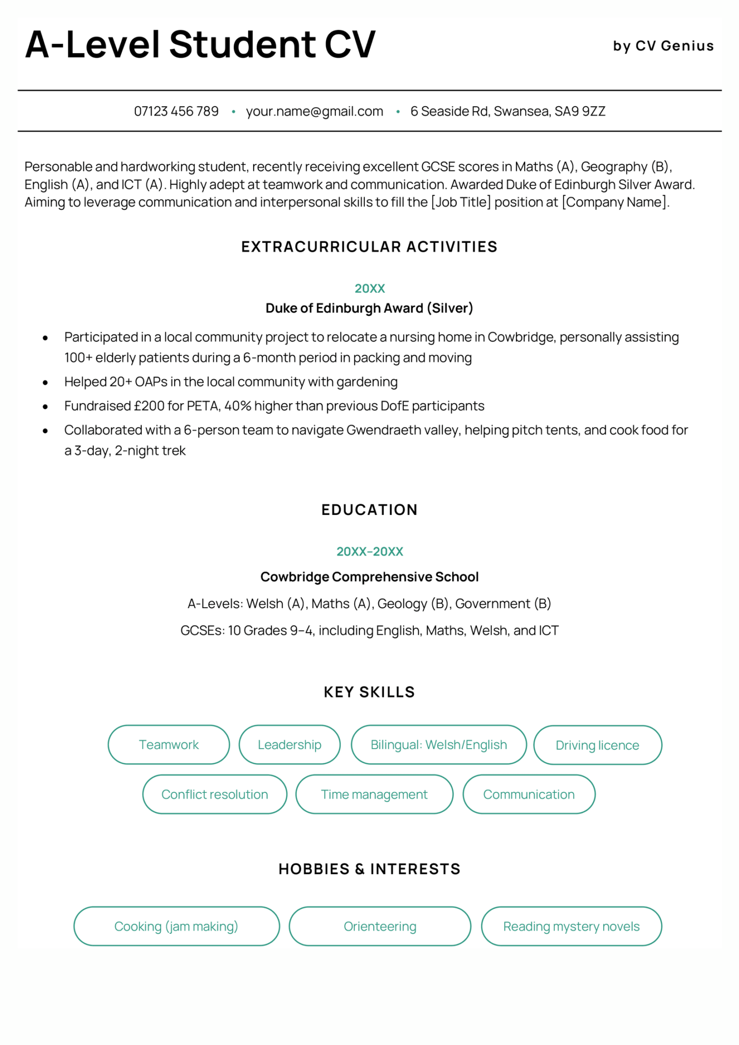 5 CV Examples For Students In 2024 Free Template 