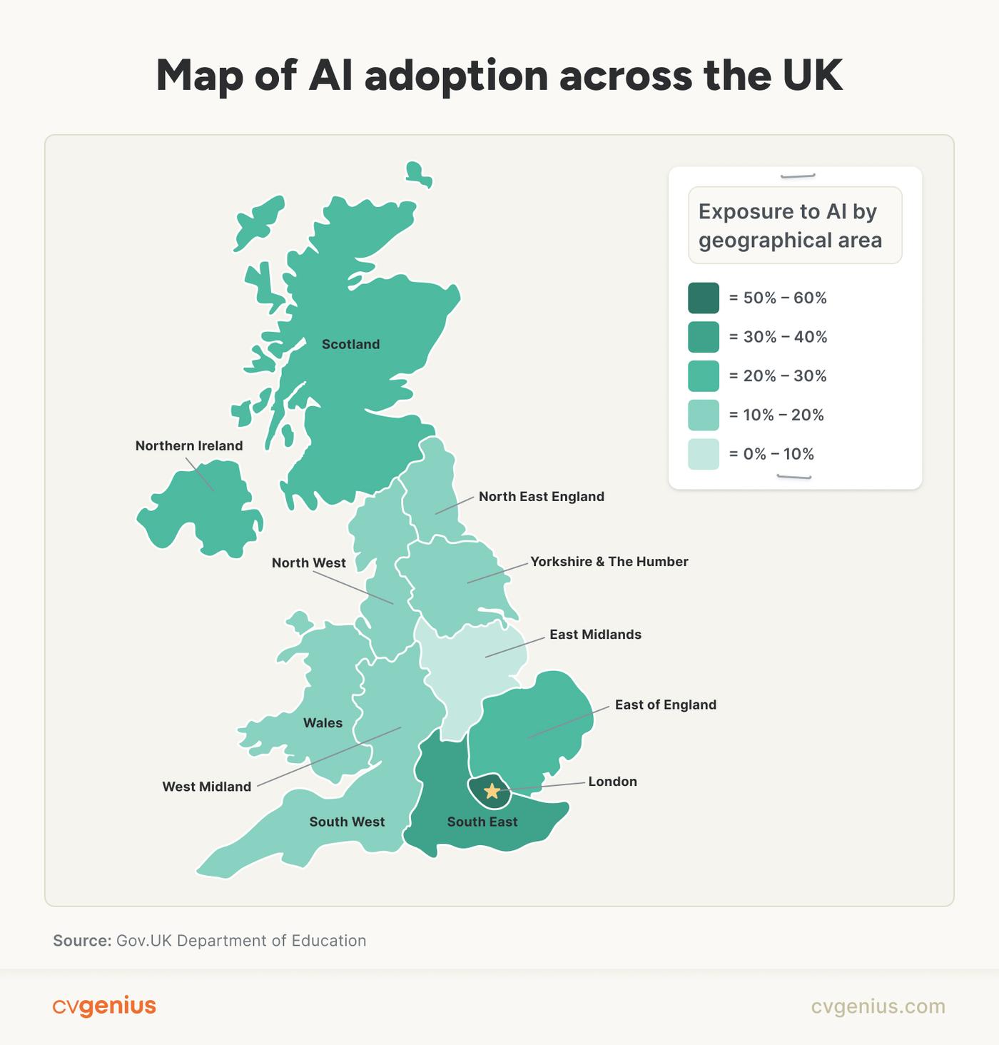A map of AI adoption across the UK