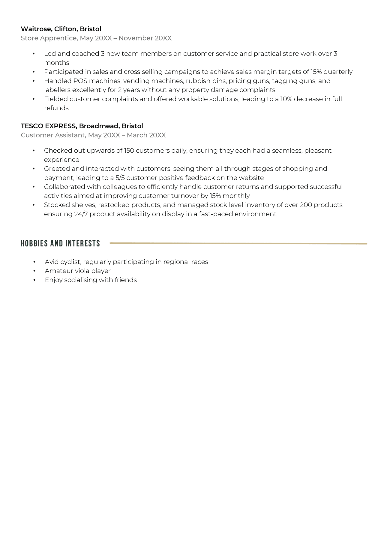 Apprenticeship Cv Example And Writing Guide 1524