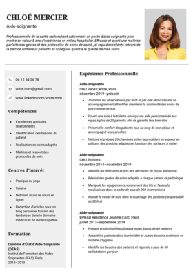 Le modèle CV LibreOffice Bastia en graphite