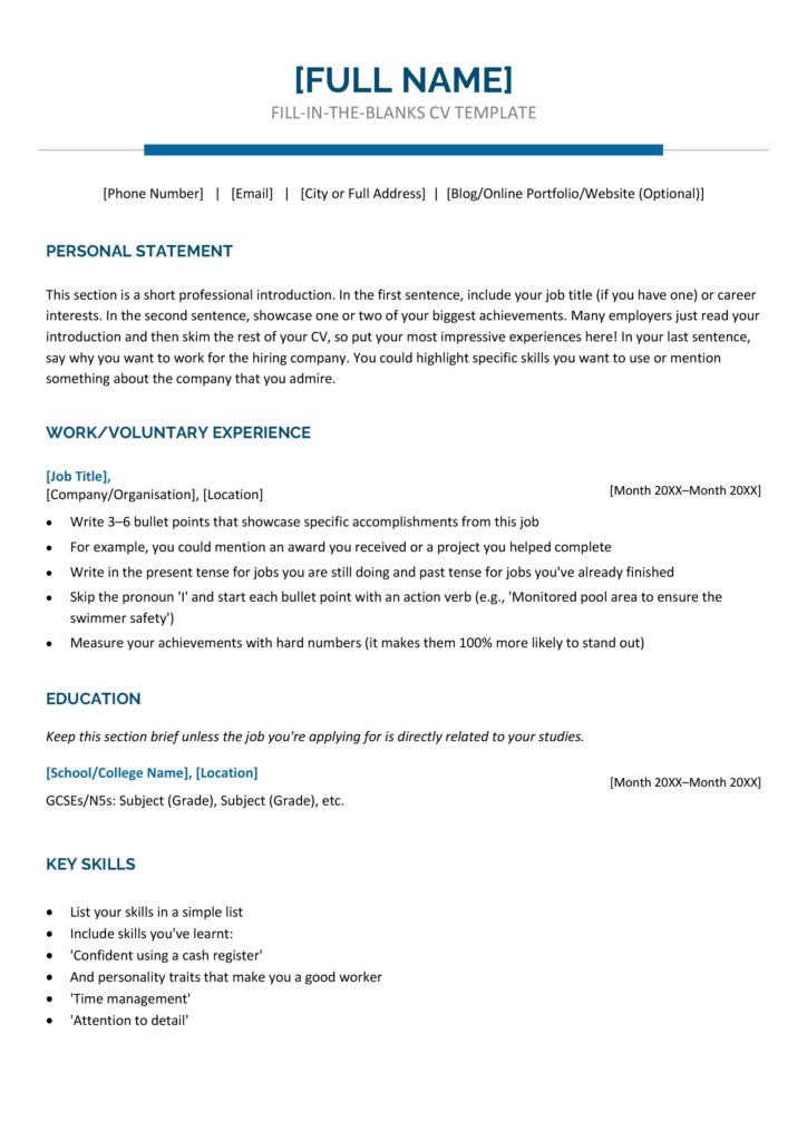 Cv For A 16-year-old: Template, Examples, & How To Write