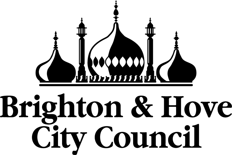 The logo of Brighton and Hove City Council, featuring a stylised representation of Brighton Pavilion.