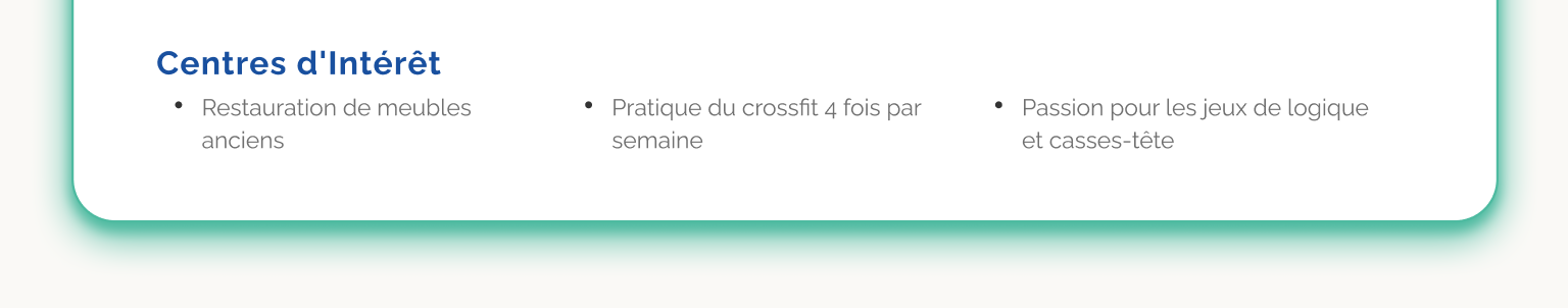 La rubrique Centres d