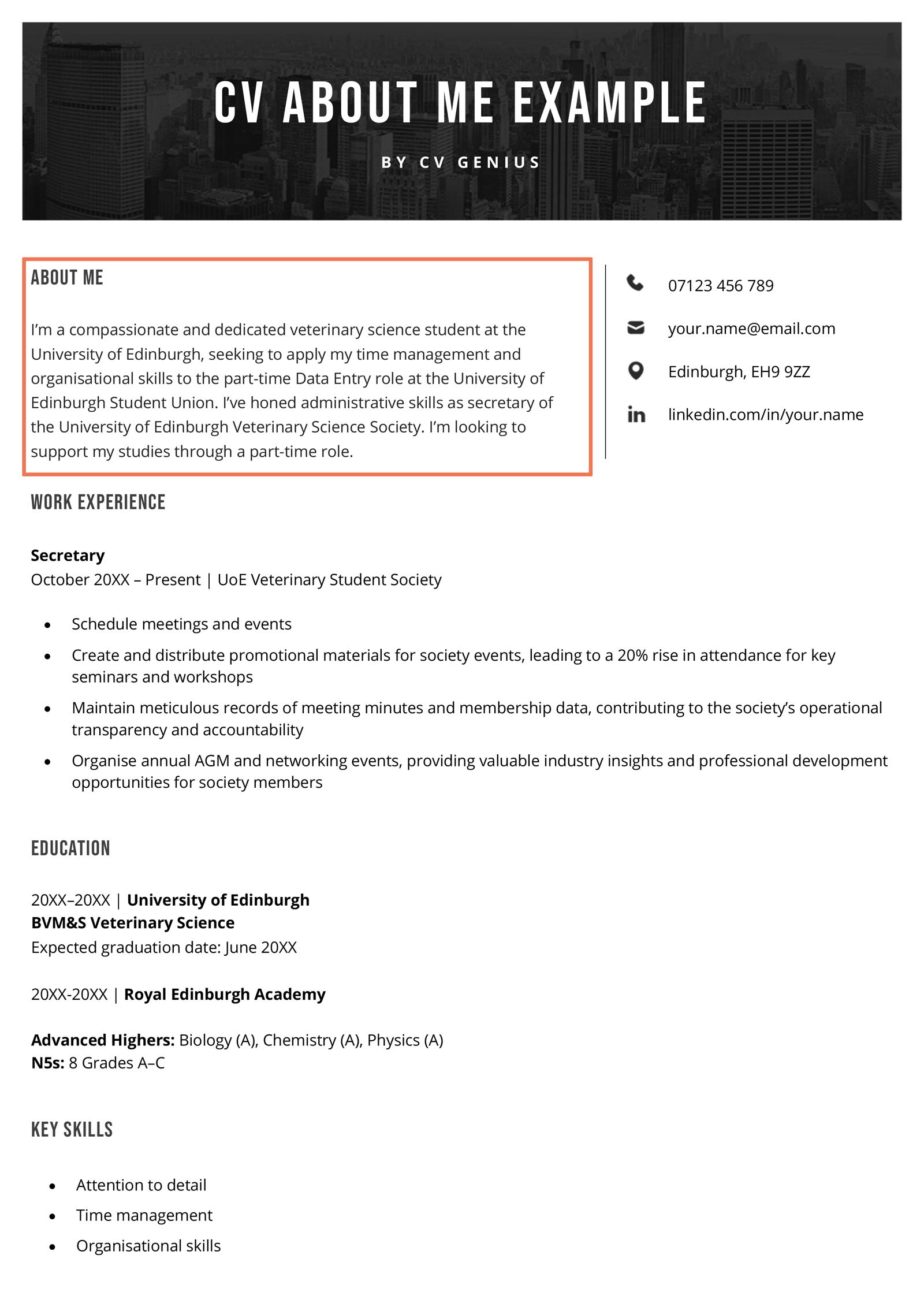 25 CV 'About Me' Examples (+ Simple Writing Steps)