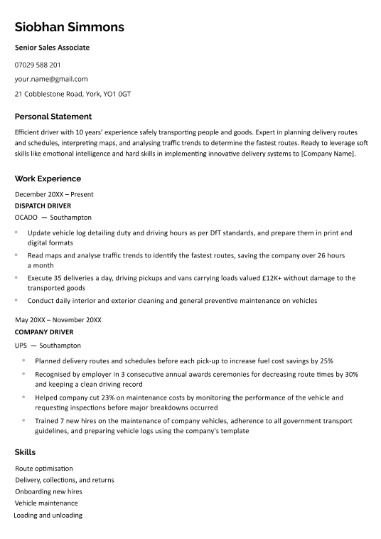 McDonald s Crew Member CV For 2025