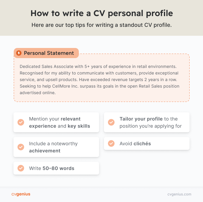 Uk Cv Personal Profile Examples