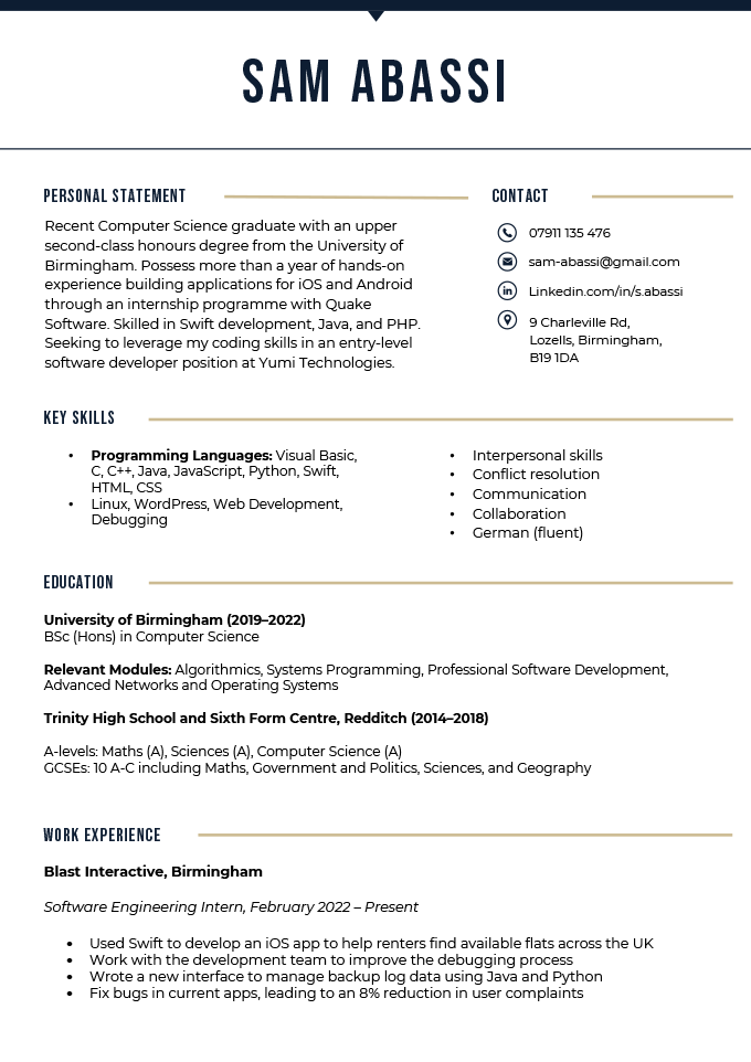 core skills resume examples