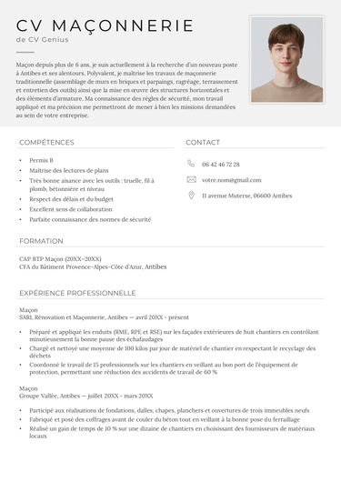 Exemples Et Mod le CV Ma onnerie Conseils exemples-et-mod-le-cv-ma-onnerie-conseils