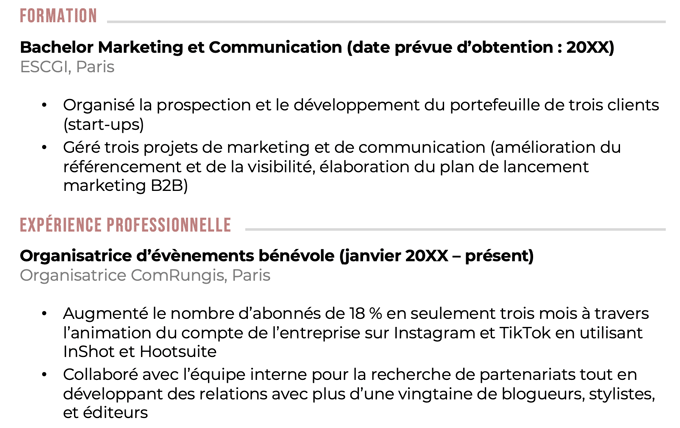 Comment présenter son expérience professionnelle sur son CV