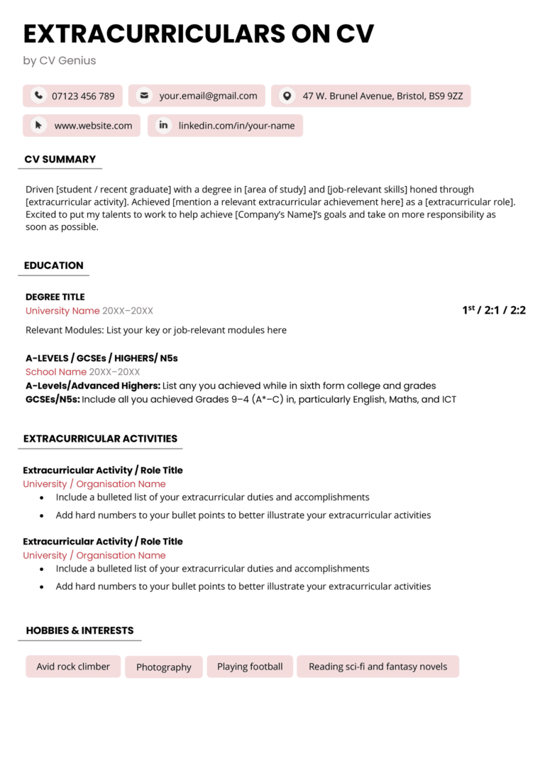 How to List Extracurricular Activities on a CV (7 Examples)
