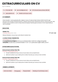 How To List Extracurricular Activities On A CV 7 Examples 