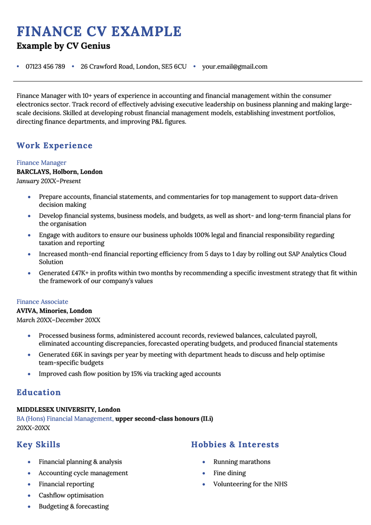 finance-cv-example-template-writing-guide-for-2025