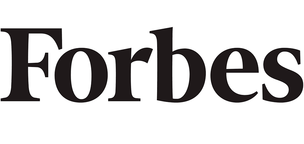 The logo of Forbes.