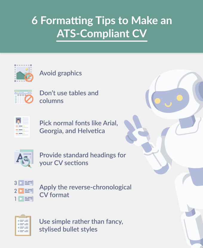 6 formatting tips for making an ATS-compliant CV