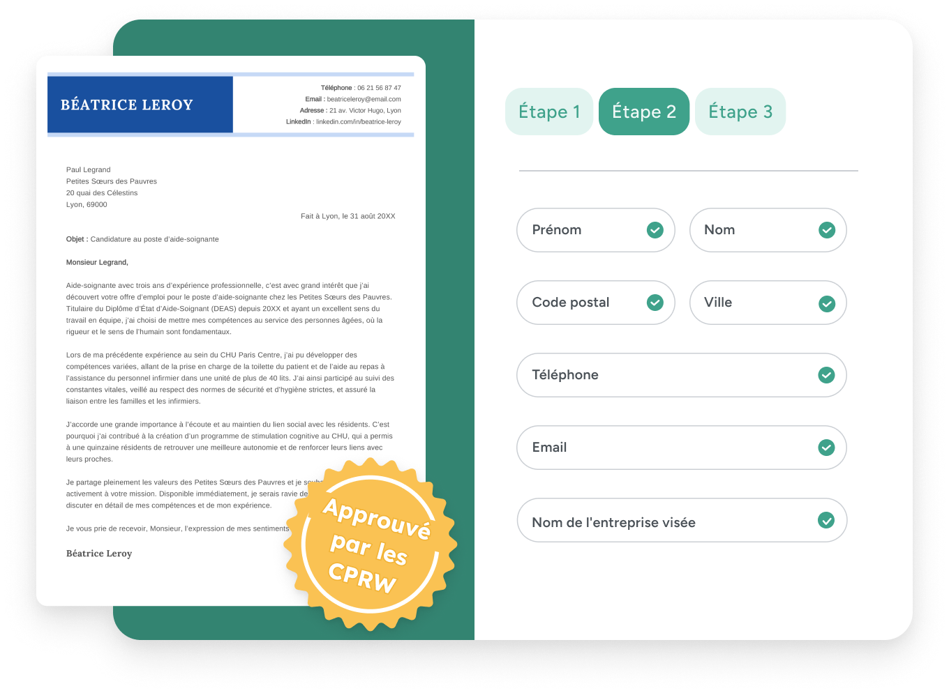Comment utiliser le générateur de lettre de motivation CV Genius.