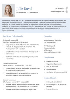 Le modèle LibreOffice Giverny en bleu