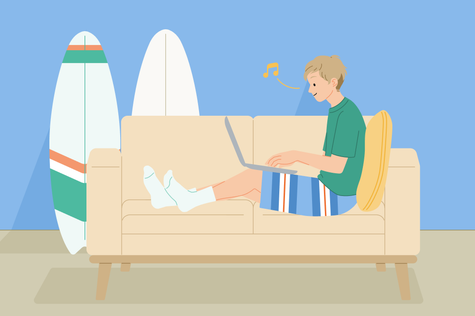 Featured image. A man updates the hobbies and interests on his CV.