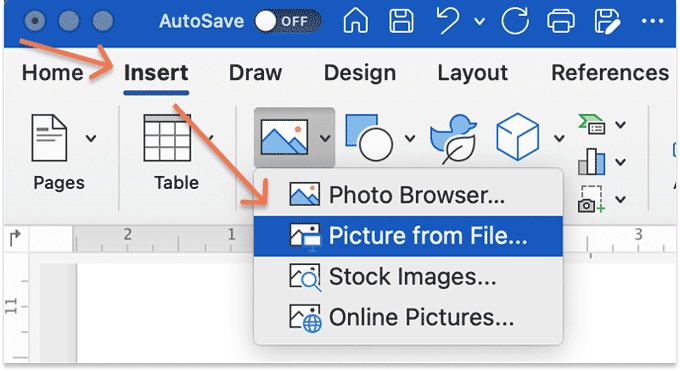 A screenshot showing how to insert a CV icon into a Word document, with orange arrows pointing out the steps