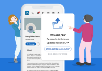 laptop showcasing LinkedIn with thumbs up, stars, and hearts buttons to show how effective uploading a CV to LinkedIn is