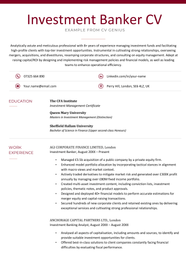 Investment Banker CV Tips Free Download