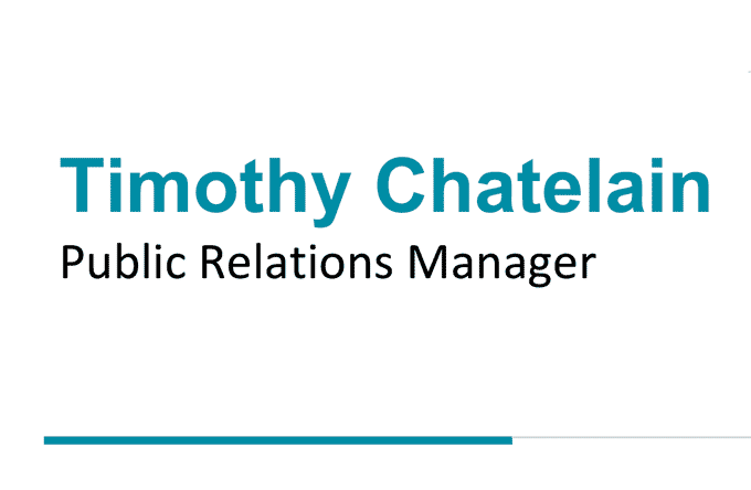 An example of a capitalised job title for a public relations director role