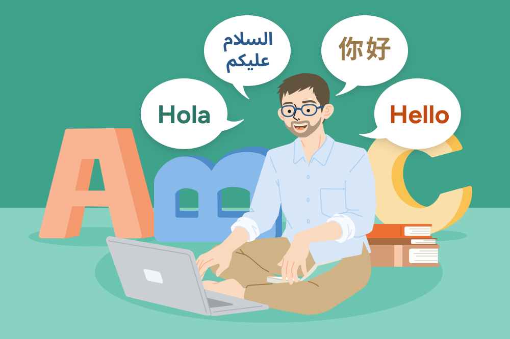 A featured image for the language skills on a CV page.