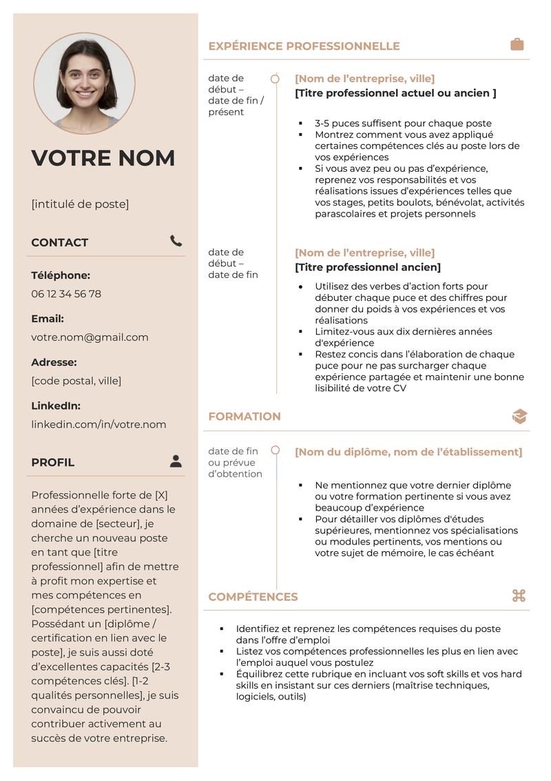 Modèles et exemples CV PDF + conseils