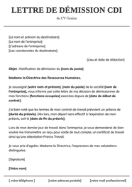 Comment crire Une Lettre De D mission Mod le Et Conseils